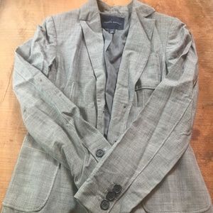 Banana Republic Wool Blazer Suit Jacket Gray